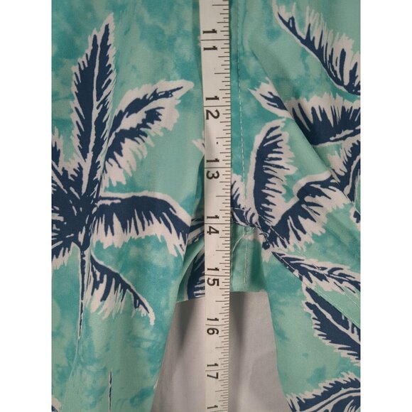 Old Navy White/Blue/Green Palm Built In Flex Board Shorts Mens 36x10" Drawstring - Picture 6 of 11